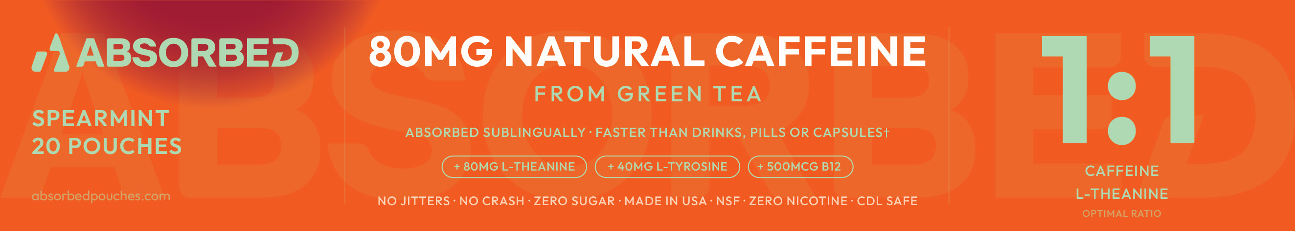 Absorbed spearmint label wrap — full ingredient stack