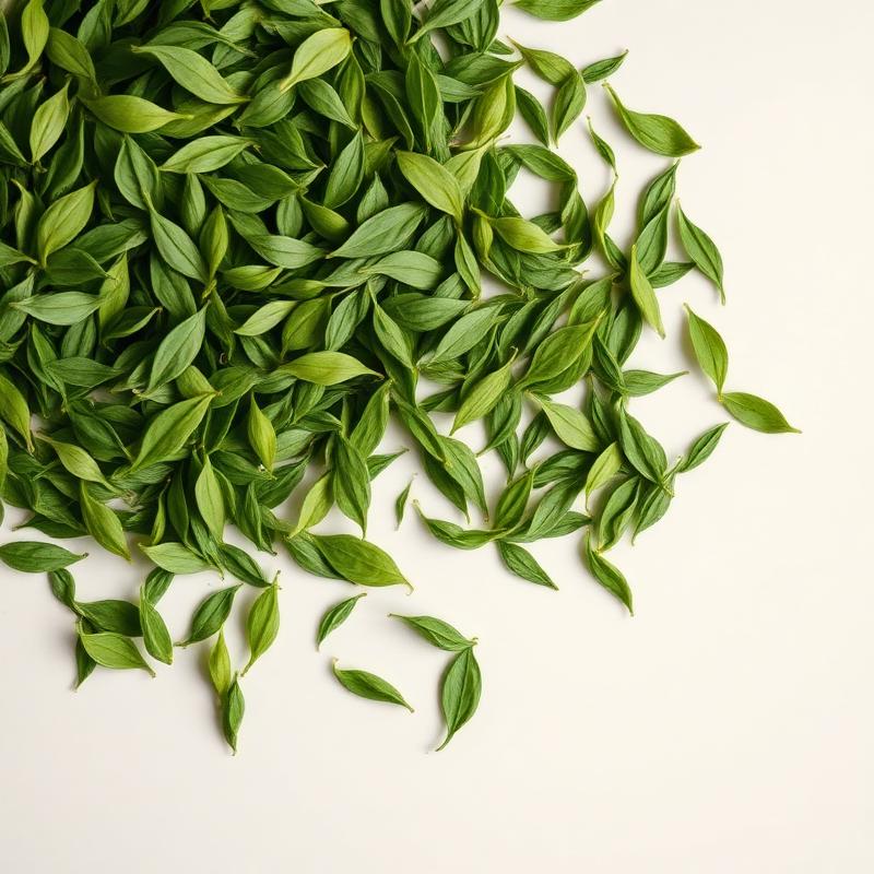 Fresh green tea leaves — source of Absorbed's natural caffeine